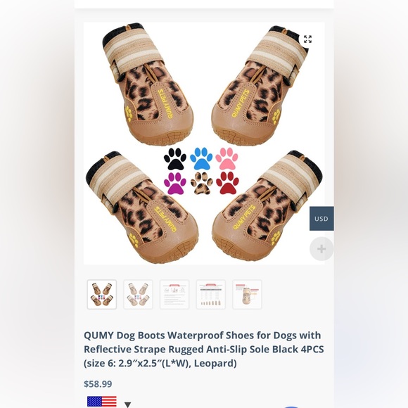 Qumy pet booties - Picture 1 of 4